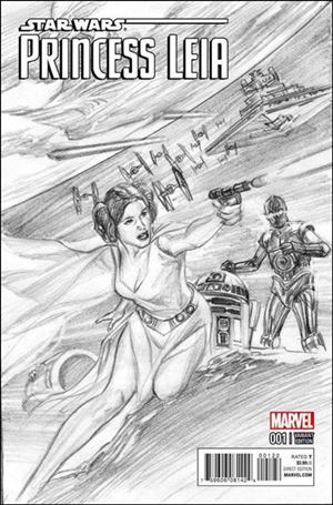 Princess Leia issue 1-H Alex Ross 1:200 Sketch Cover