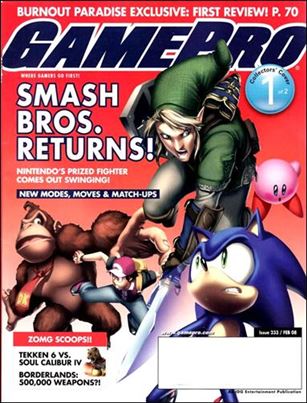 GamePro issue 233-C Sonic and Link Cover - Subscriber Edition