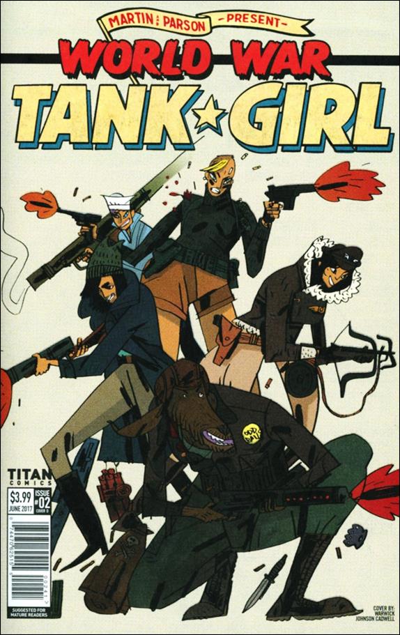 World War Tank Girl issue 2-D Warwick Johnson-Cadwell Cover