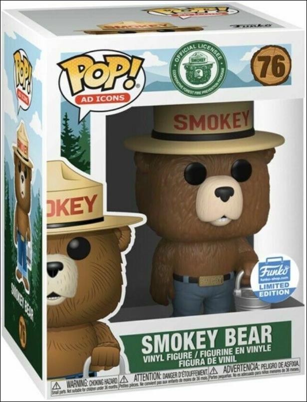 POP! Ad Icons figure 76 Smokey Bear (Bucket) Funko Shop Exclusive