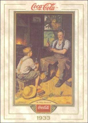 Coca-Cola Collection Series 1 (Base Set) card 33 The Village Blacksmith