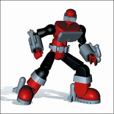 Stikfas figure 13 Omega Male Super Villain (Black/Red)