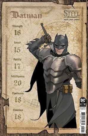 Dark Knights of Steel issue 2-C Yasmine Putri 1:25 Character Sheet Cardstock Cover
