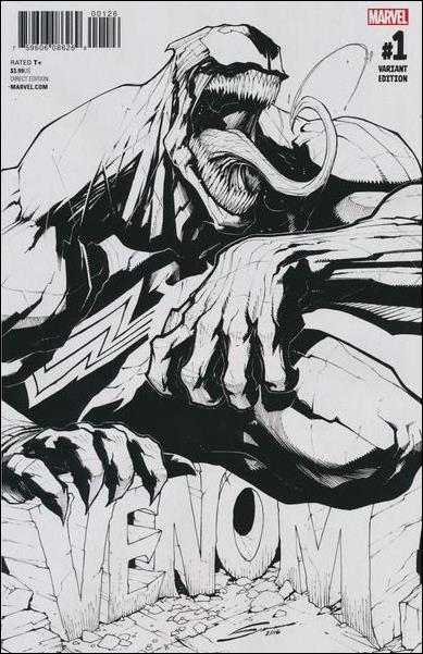 Venom (2017) issue 1-V Gerardo Sandoval Diamond Black & White Cover