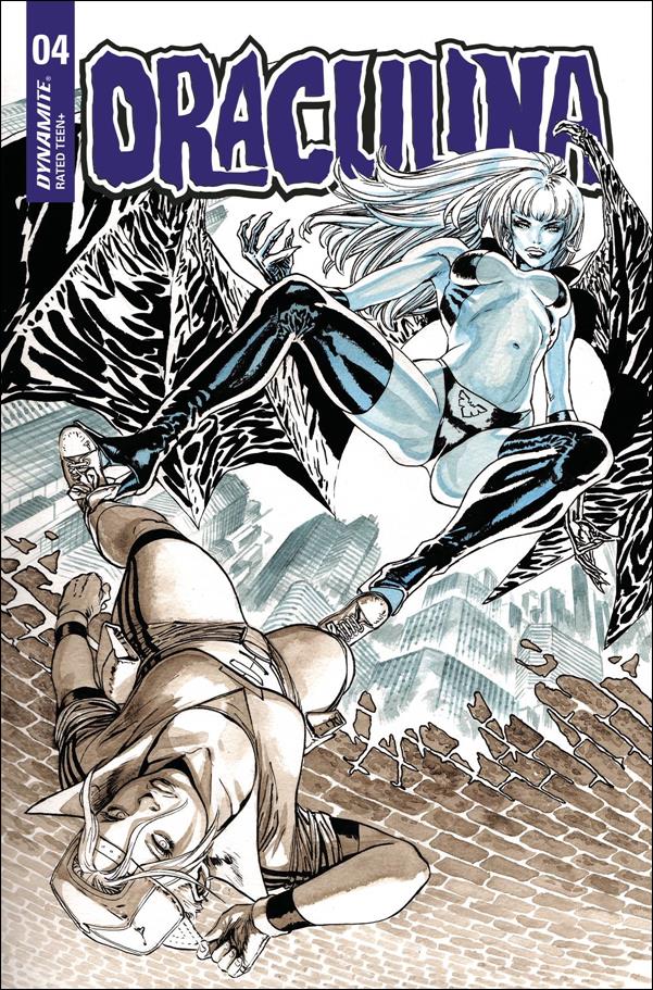 Draculina (2022) issue 4-S Guillem March 1:20 Black & White Cover
