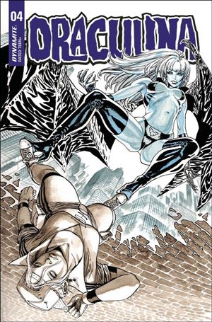Draculina (2022) issue 4-S Guillem March 1:20 Black & White Cover