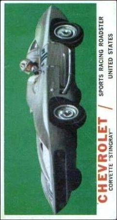 Sports Cars (1961) (Base Set) card 34 Chevrolet Corvette 