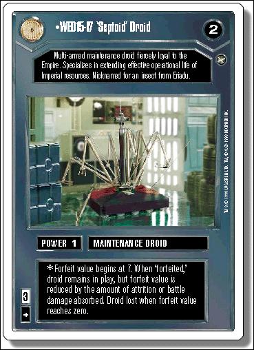 Star Wars: A New Hope Revised (Base Set) card 18 WED15-I7 'Septoid' Droid