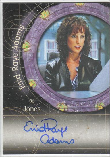 Stargate SG-1: Season 6 (Autograph Subset) card A27 Enid-Raye Adams as Jones 