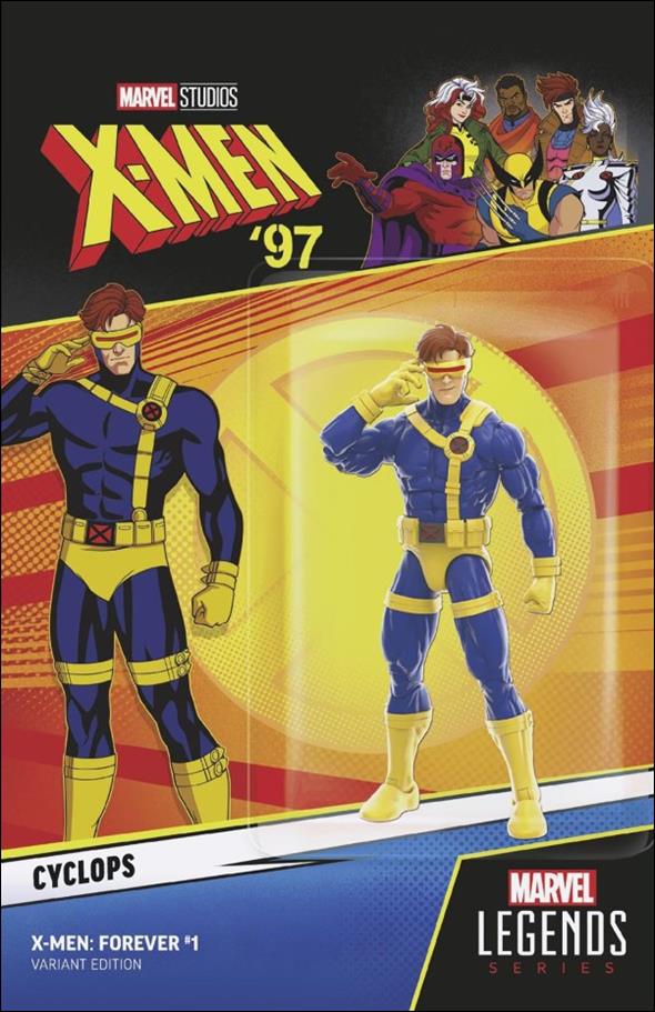 X-Men: Forever (2024) issue 1-E X-Men '97 Cyclops Action Figure Wraparound Cover