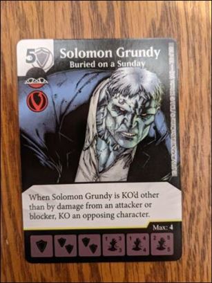 DC Comics Dice Masters Justice League  card 130 Solomon Grundy - Buried On A Sunday