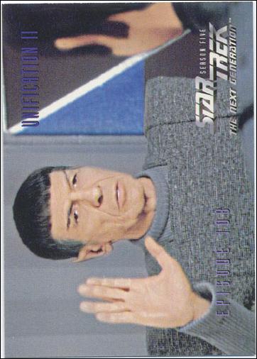 Star Trek: The Next Generation - The Episode Collection Season Five (Base Set) card 451 Unification Part II, Episode 108A