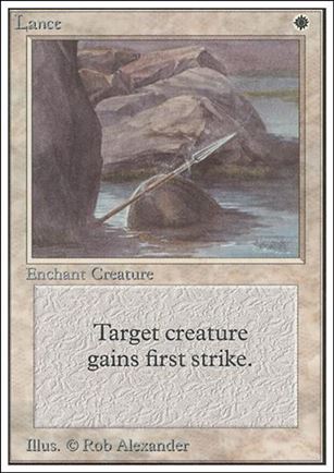 Magic the Gathering: Unlimited (Base Set) card 28 Lance
