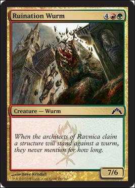 Magic the Gathering: Gatecrash (Base Set) card 192 Ruination Wurm