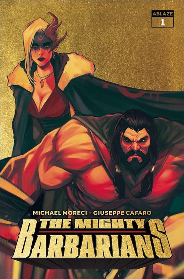 Mighty Barbarians issue 1-K Francesco Tomaselli 1"75 Gold Foil Cover