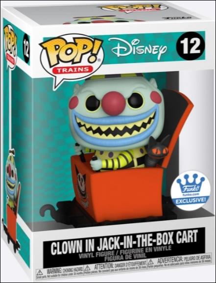 POP! Trains figure 12 Clown in Jack-in-the-Box Cart Funko Shop Exclusive