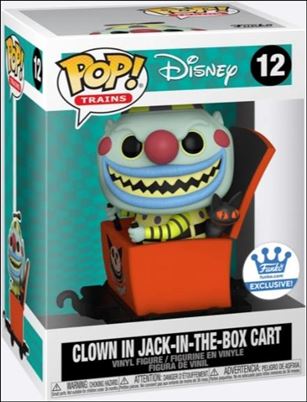 POP! Trains figure 12 Clown in Jack-in-the-Box Cart Funko Shop Exclusive