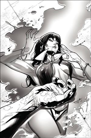 Vengeance of Vampirella (2019) issue 24-H Stephen Segovia 1:11 Black & White Virgin Cover