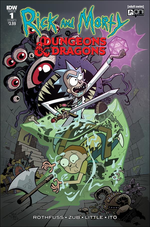 Rick and Morty vs Dungeons & Dragons issue 1 Troy Little "Action" Cover