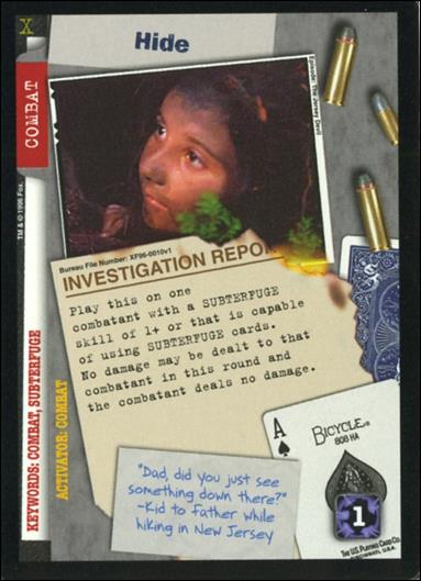 X-Files: Premiere Edition (Base Set) card XF96-0010v1 Hide