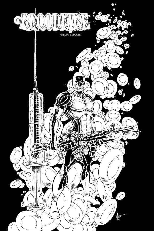 Bloodfire: For God & Country issue 1-C Ken Haeser 1:25 B&W Cover