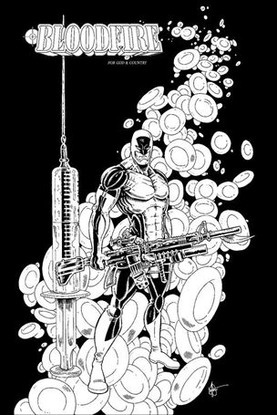 Bloodfire: For God & Country issue 1-C Ken Haeser 1:25 B&W Cover