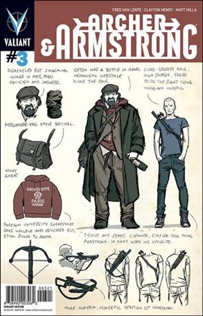 Archer & Armstrong (2012) issue 3-B David Aja Character Design Cover