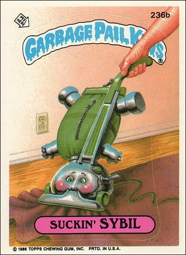 Garbage Pail Kids: Series 06 (Base Set) card 236b Suckin' Sybil