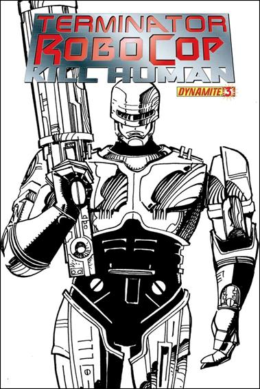 Terminator/Robocop: Kill Human issue 3-D Walt Simonson 1:15 B&W Cover