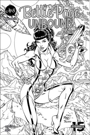 Bettie Page: Unbound issue 8-H Jon Royle 1:15 Black and White Cover