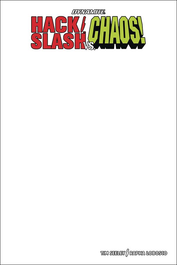 Hack/Slash vs Chaos issue 1-D Blank Authentix Cover