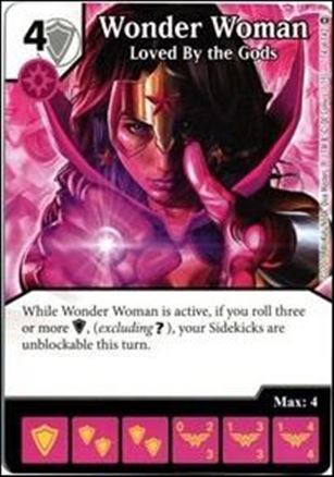 DC Comics Dice Masters War of Light card 74 Wonder Woman: Loved By the Gods