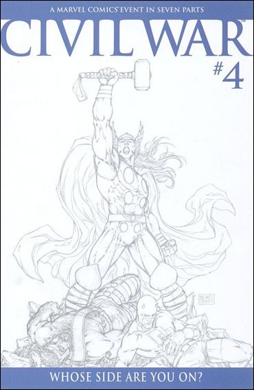 Civil War (2006) issue 4-C Michael Turner 1:75 Cardstock Sketch Cover