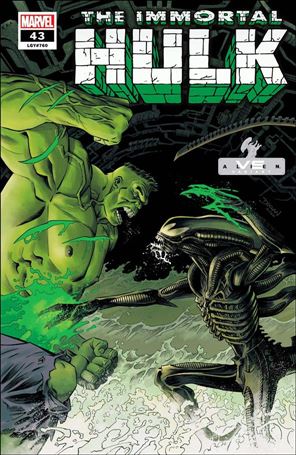 Immortal Hulk issue 43-C Declan Shalvey Marvel vs Alien Cover