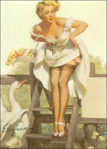 Elvgren's Calendar Pinups (Base Set) card 42 Worth A Gander