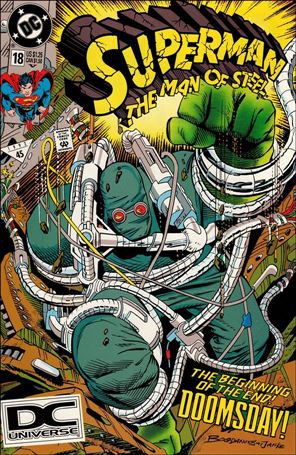 Superman: The Man of Steel issue 18-E Yellow & Brown Logo DC Universe UPC (5th Printing)