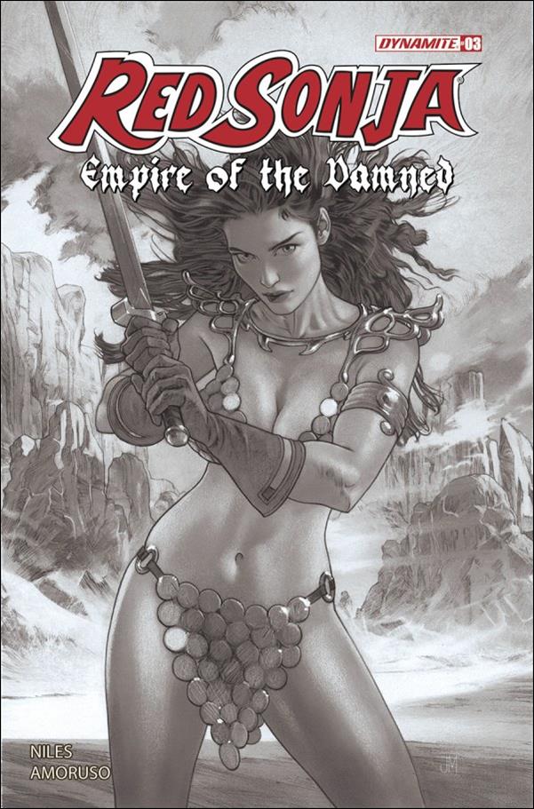 Red Sonja: Empire of the Damned issue 3-M Joshua Middleton 1:20 B&W Cover