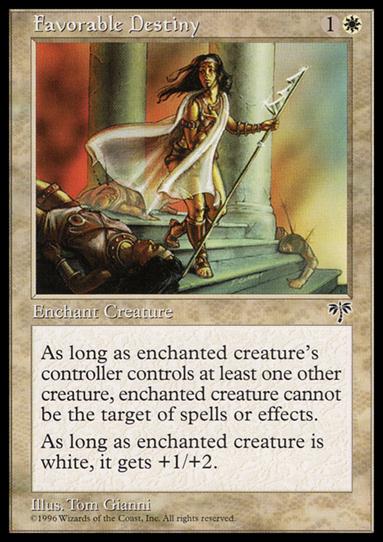 Magic the Gathering: Mirage (Base Set) card 16 Favorable Destiny