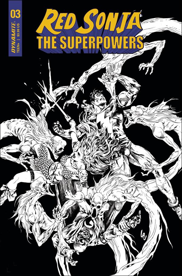 Red Sonja: The Superpowers issue 3-I Jonathan Lau 1:10 Black & White Cover