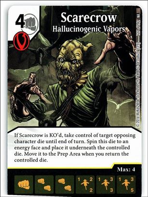 DC Comics Dice Masters World's Finest card 127 Scarecrow: Hallucinogenic Vapors