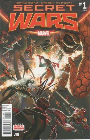 Secret Wars issue 1-U DF (Signed by Jonathan Hickman) 1/450