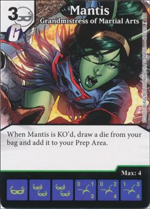 Marvel Dice Masters Guardians of the Galaxy  card 61 Mantis: Grandmistress of Martial Arts