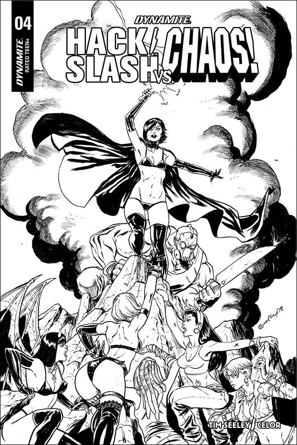 Hack/Slash vs Chaos issue 4-F Tim Seeley 1:25 Black & White Cover
