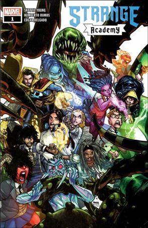 Strange Academy issue 1-Q Humberto Ramos Walmart 3 Pack Blue Logo Cover