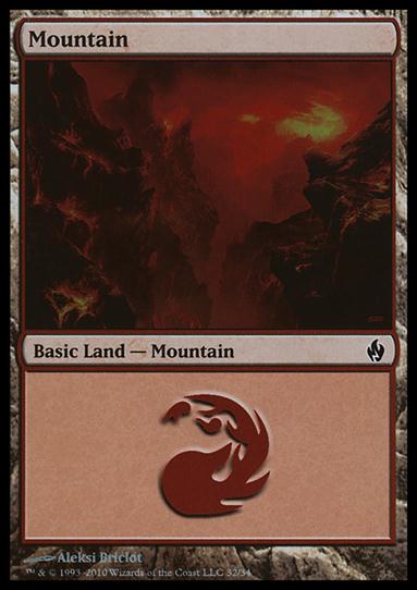 Magic the Gathering: Premium Deck Series: Fire & Lightning (Base Set) card 32 Mountain