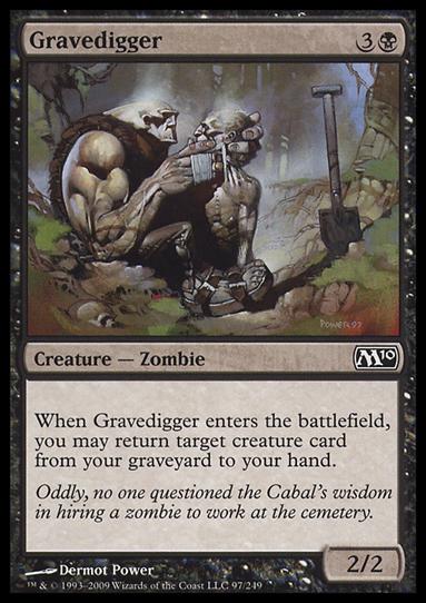 Magic the Gathering: 2010 Core Set (Base Set) card 97 Gravedigger