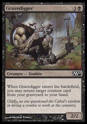Magic the Gathering: 2010 Core Set (Base Set) card 97 Gravedigger