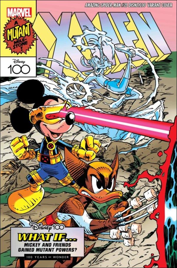 Amazing Spider-Man (2022) issue 39-D Vitale Mangiatordi Disney100 X-Men 1 Homage Cover