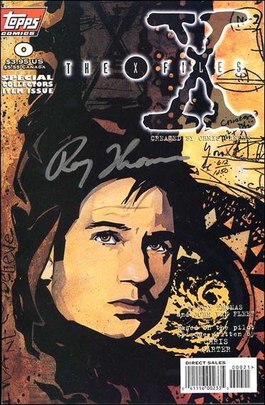 X-Files (1995) issue 0-D DF Mulder Cover (Signed by Roy Thomas) 1/1250