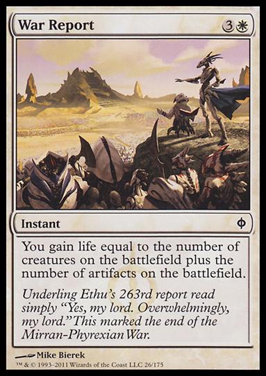 Magic the Gathering: New Phyrexia card 26 War Report